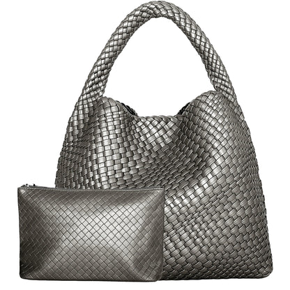 Woven Leather Tote