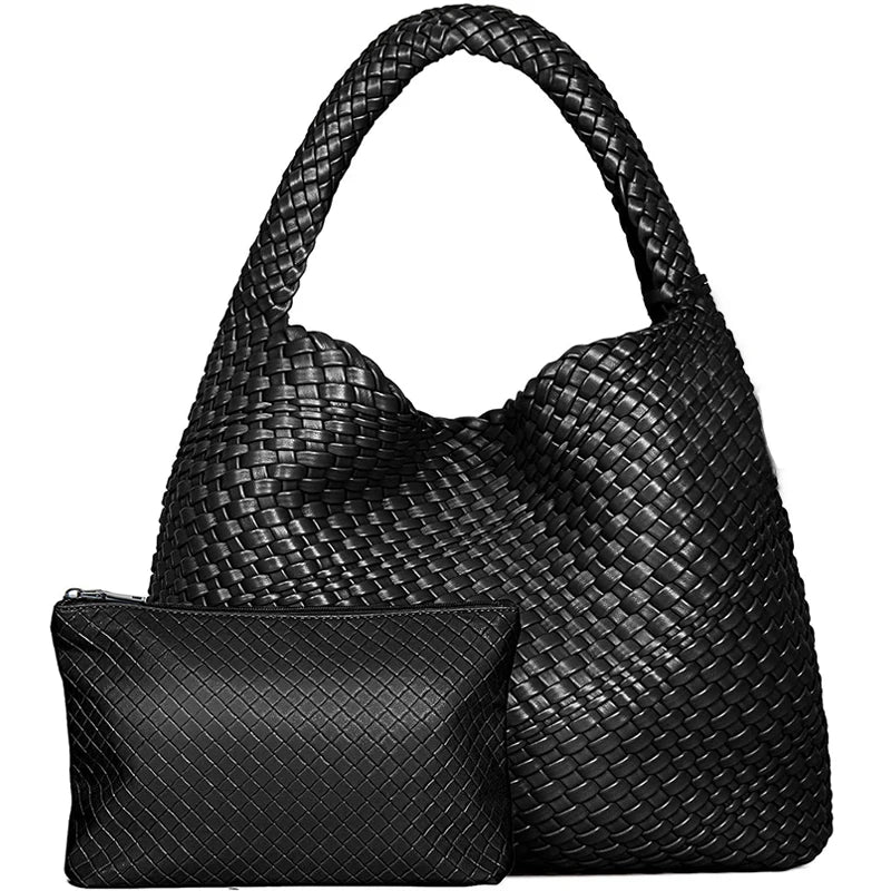Woven Leather Tote