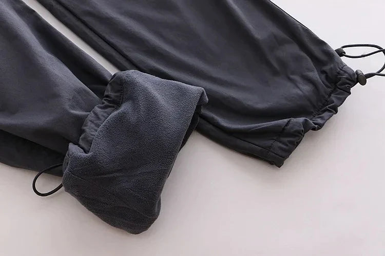 Camouflage fleece cargo pants