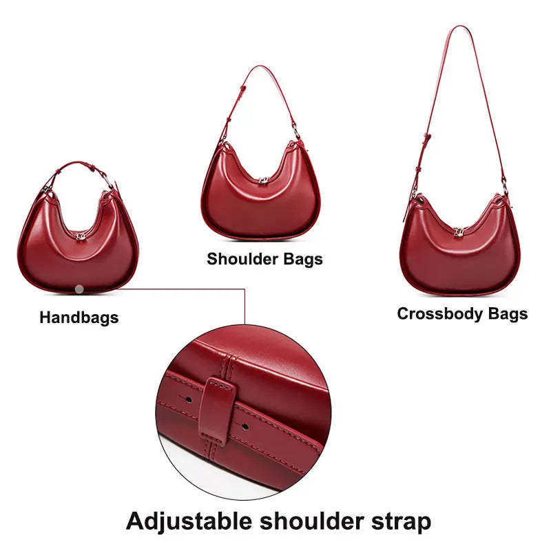 Half Moon Leather Bag