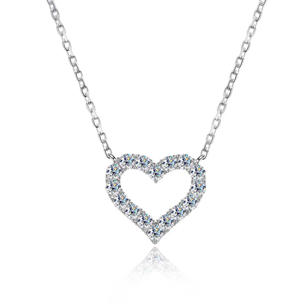 Moissanite Heart Necklace
