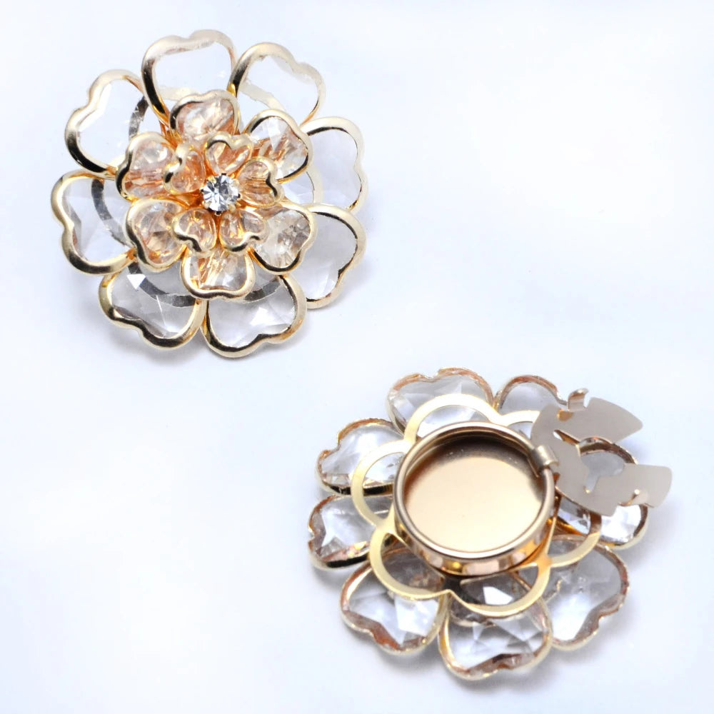 Camellia Button Cufflinks
