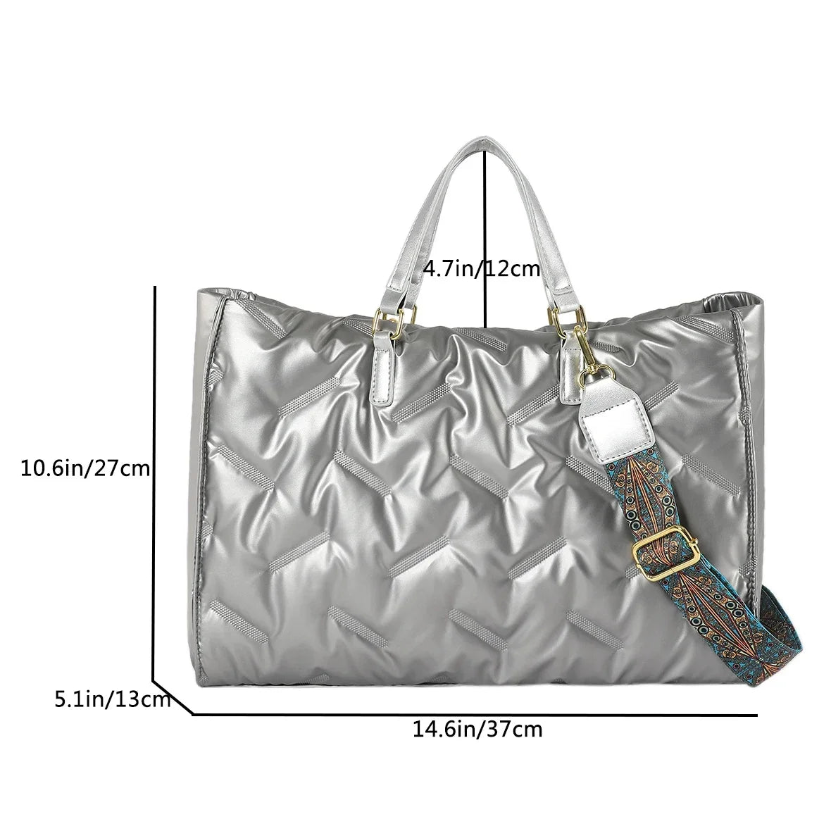 Fashion Large Quilted Tote Bag