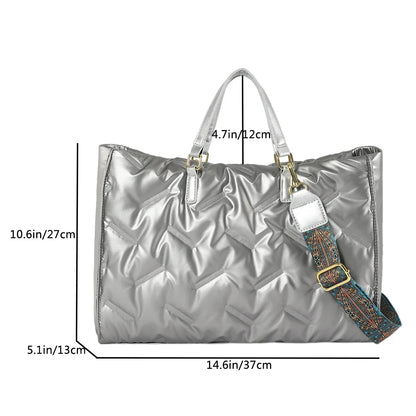 Fashion Large Quilted Tote Bag