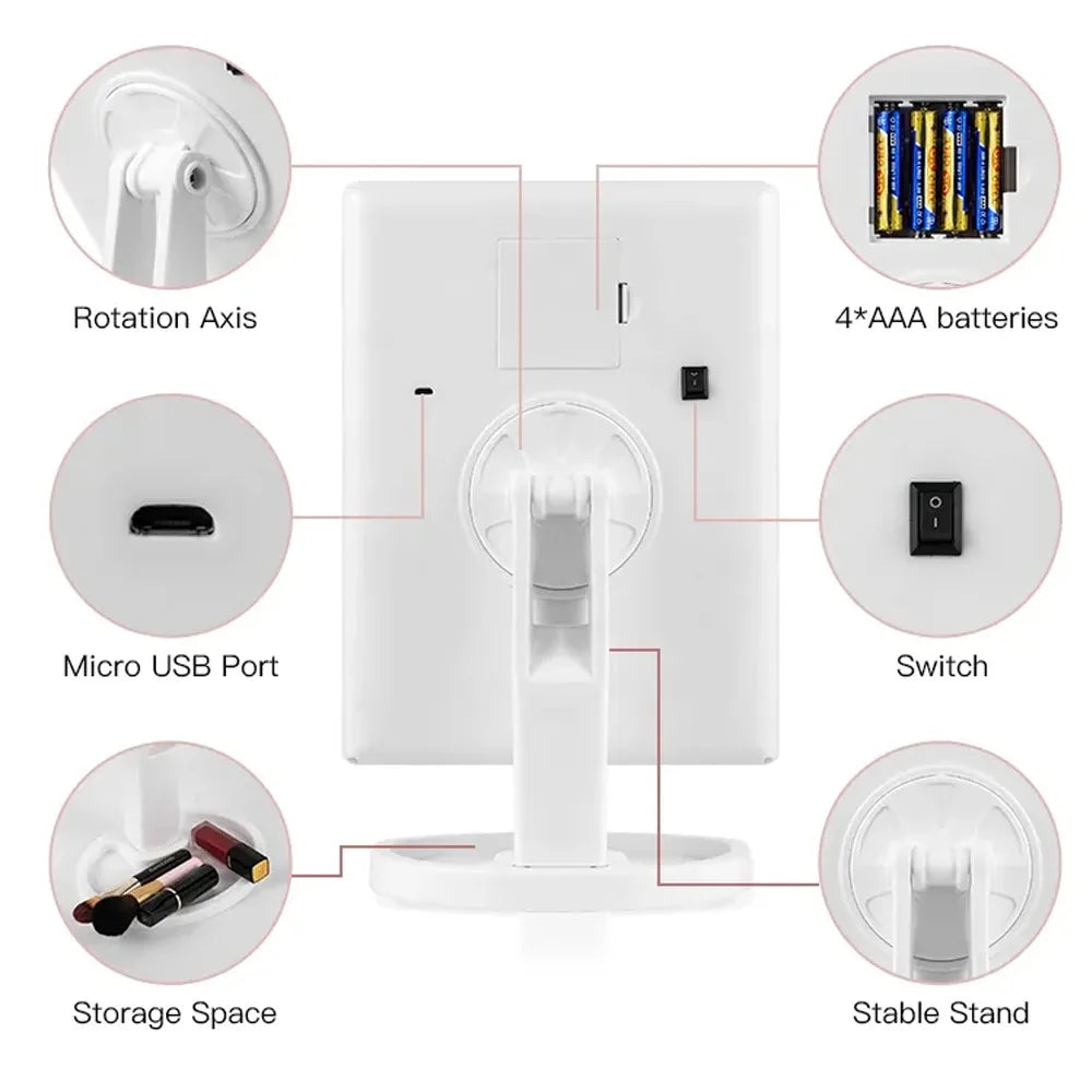 LED Vanity Makeup Mirror with Touch Control