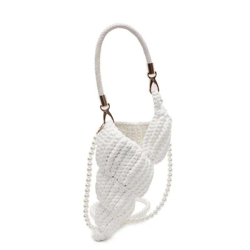 Hand-Woven Conch Pearl Chain Bag