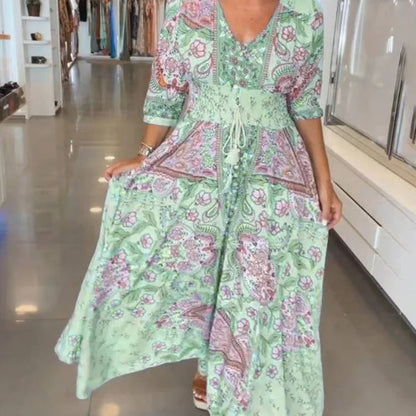 Boho Floral Maxi Dress