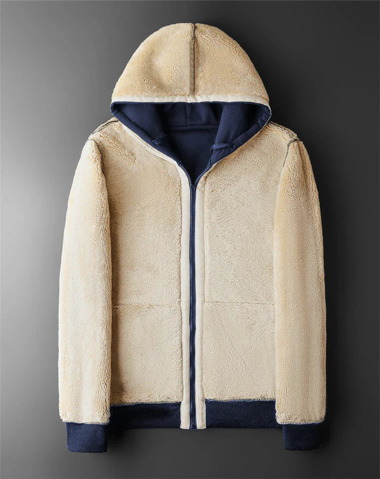 Unisex Winter Lambswool Hooded Jacket