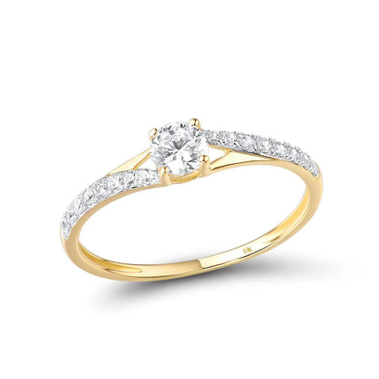 9K Gold CZ Ring