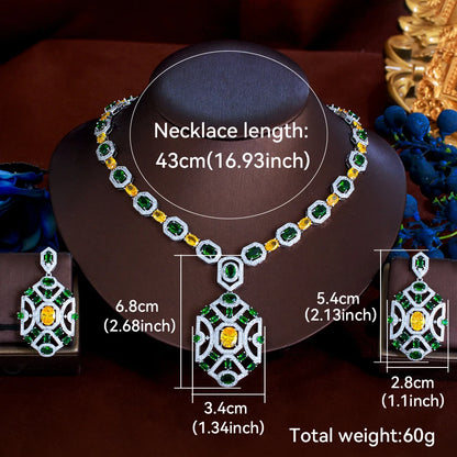 Multicolor Zirconia Bridal Jewelry Set