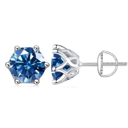 Colorful Moissanite Stud Earrings