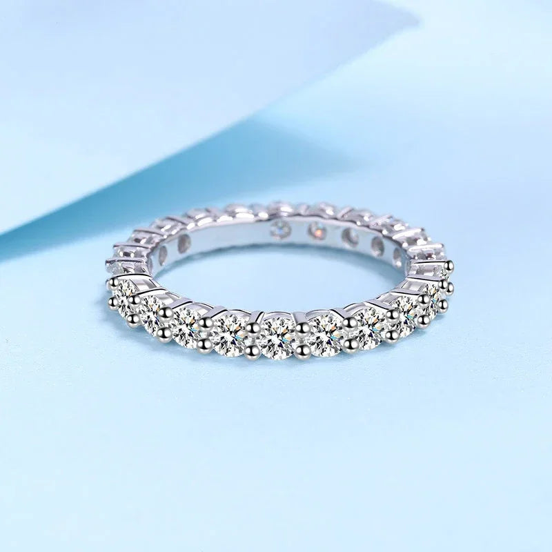 3mm Moissanite Silver Ring