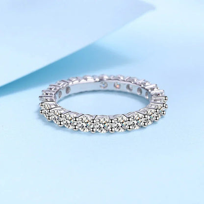 3mm Moissanite Silver Ring