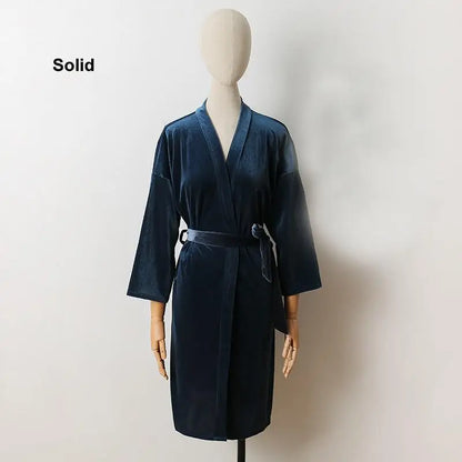 Velour Kimono Robe for Women