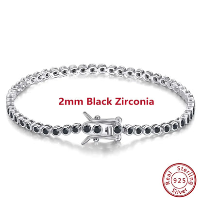 Sterling Silver Tennis Chain Bracelet