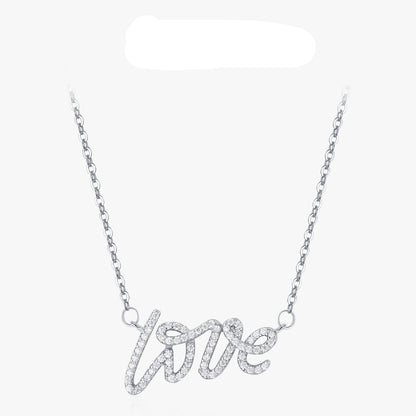 Sterling Silver Love Letter Necklace