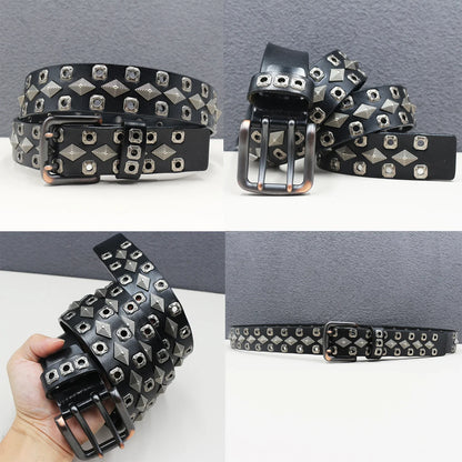 Heavy duty leather belt