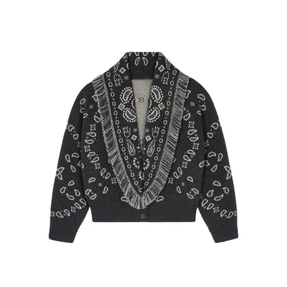 Tassel Patchwork Cardigan