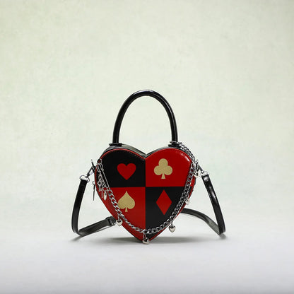 Creative Love Poker Heart-Shaped Shoulder Bag