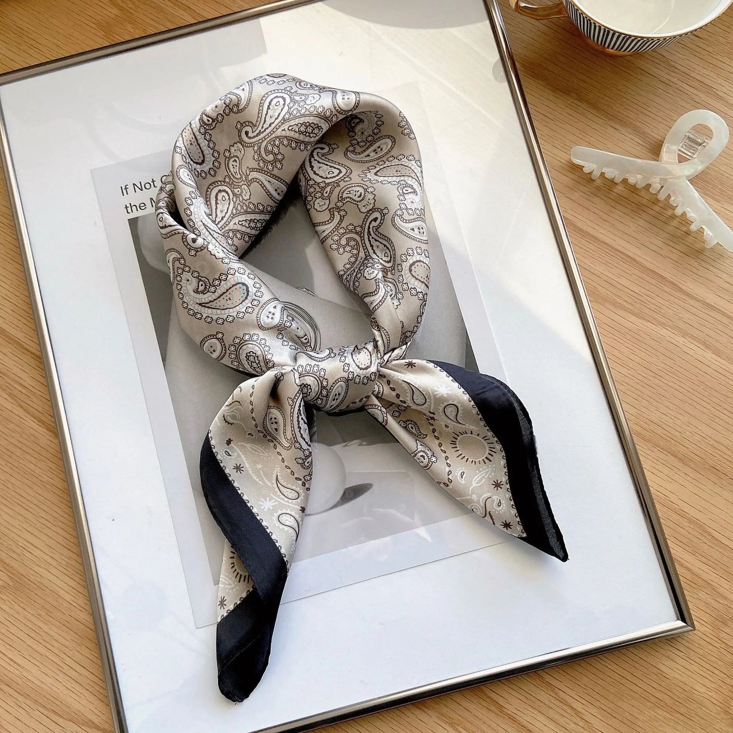 High-End Small Silk Scarf