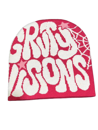 Y2K Printed Knit Beanie