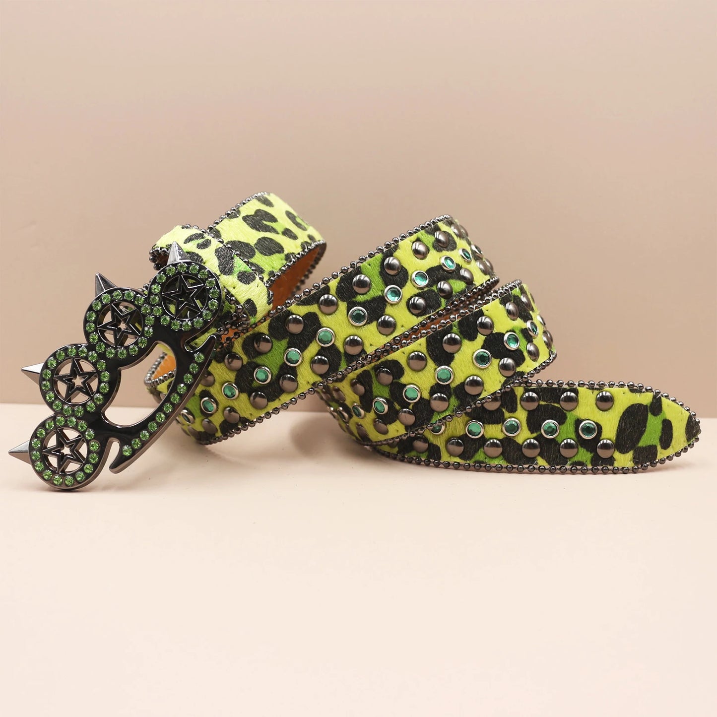 Rhinestone Leopard Belt