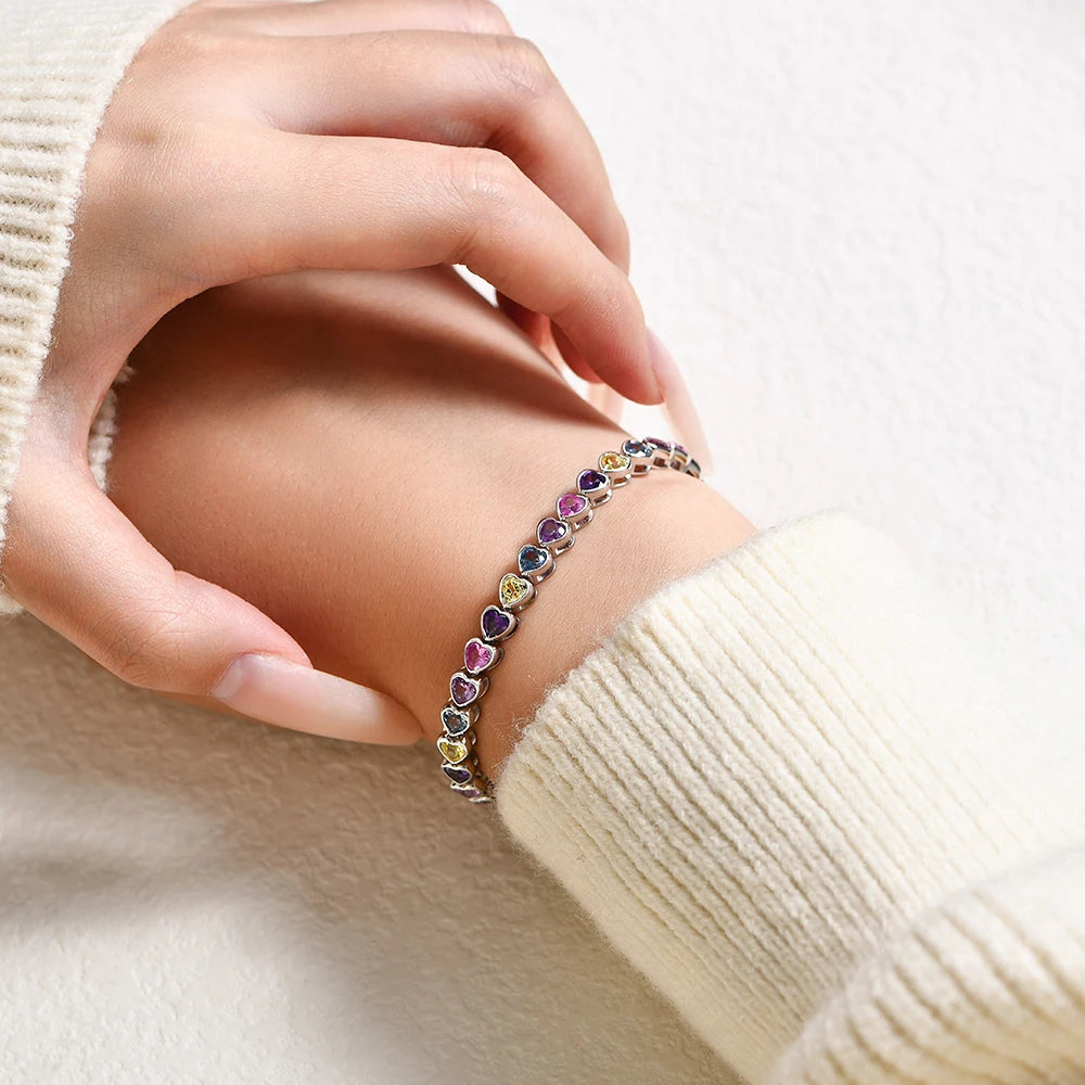Sapphire Heart Bracelet