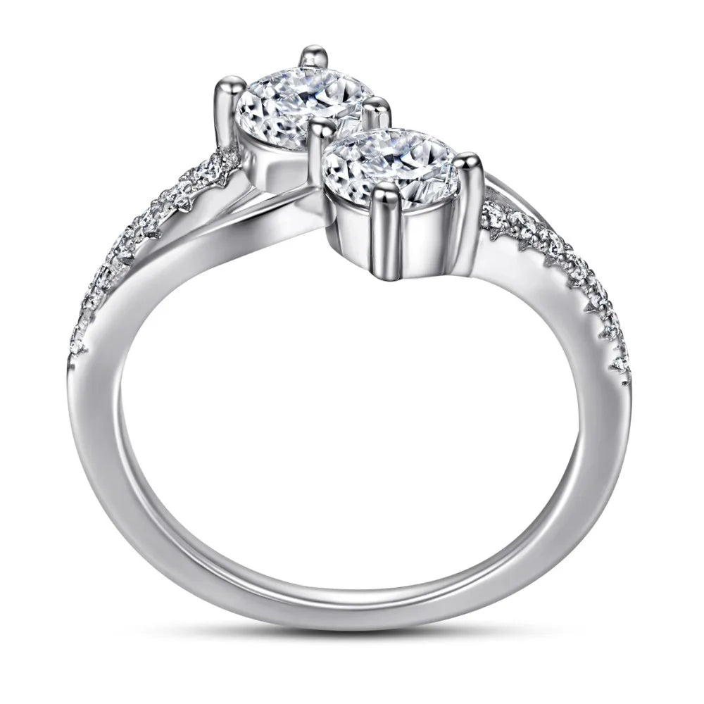 Moissanite Silver Ring