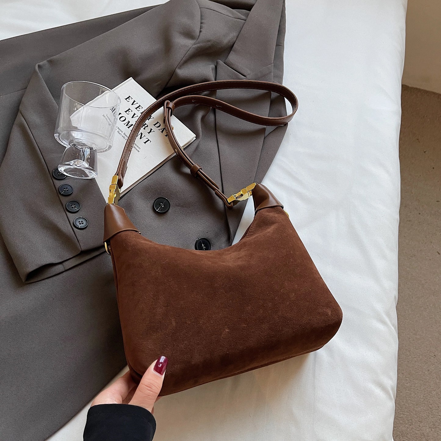 Frosted Retro Moon Bag
