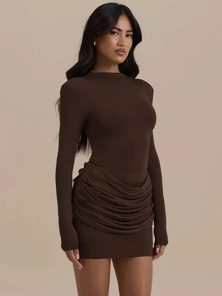 Ruched Mini Bodycon Dress