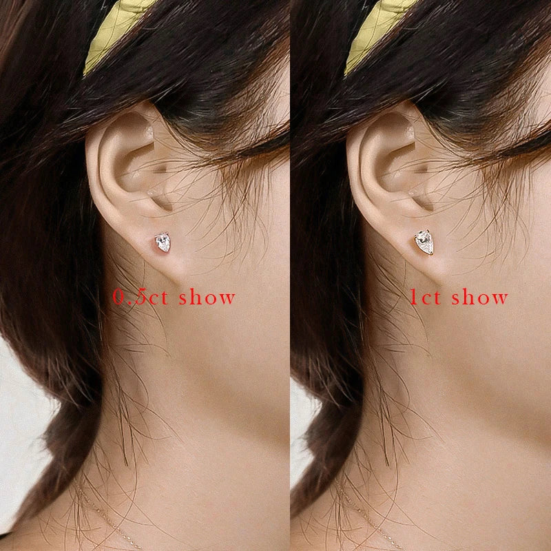 Pear Cut Moissanite Earrings