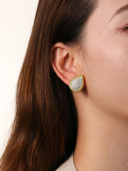 Vintage Water Drop Clip Earrings