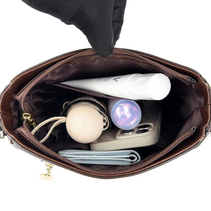 Floral PU Leather Shoulder Bag