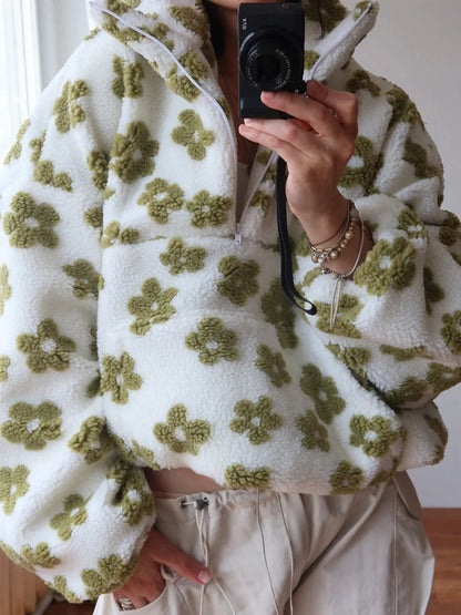 Floral Sherpa Sweatshirt