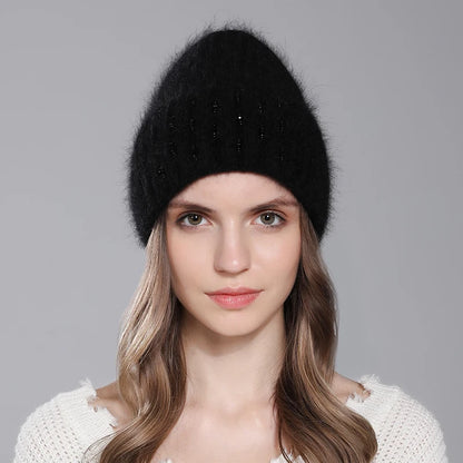 Women’s Angora Rabbit Fur Beanie