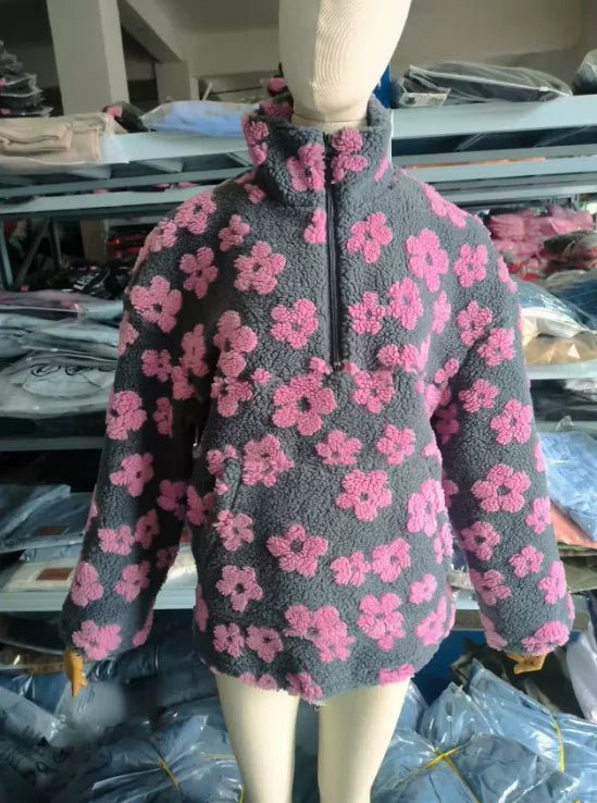 Floral Sherpa Sweatshirt