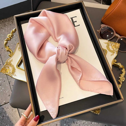 Luxury Silk Plaid Hijab Scarf