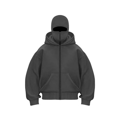 Men’s Y2K Double Hooded Hoodie