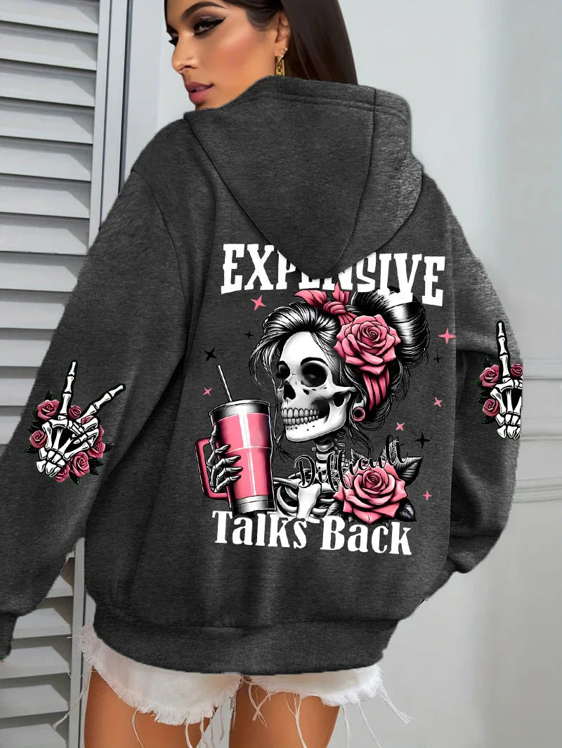 Funny Graphic Fleece Hoodie