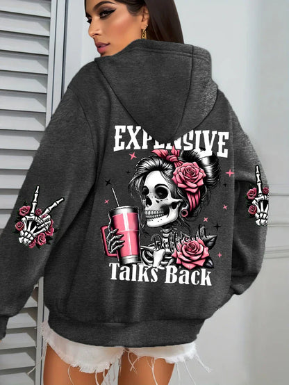 Funny Graphic Fleece Hoodie