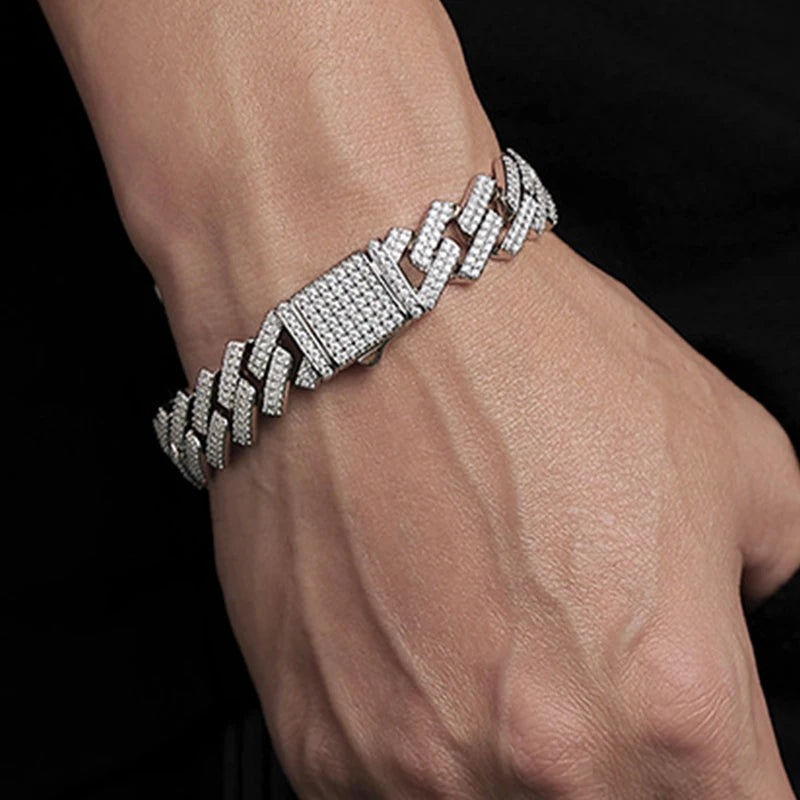 Moissanite Cuban Chain Bracelet