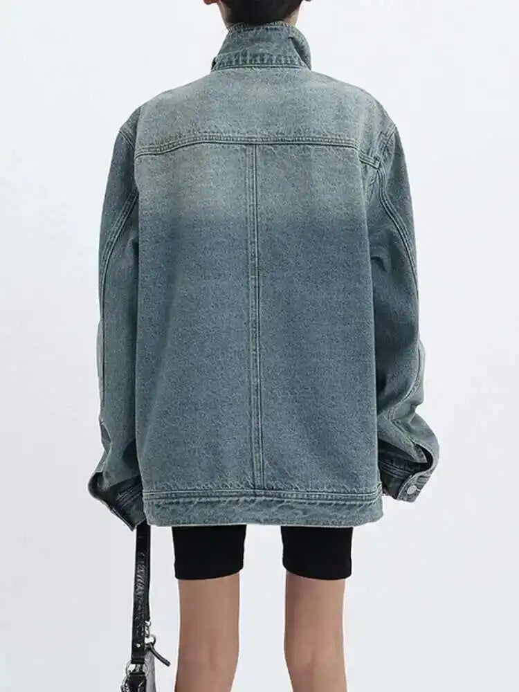 Patchwork Denim Coat