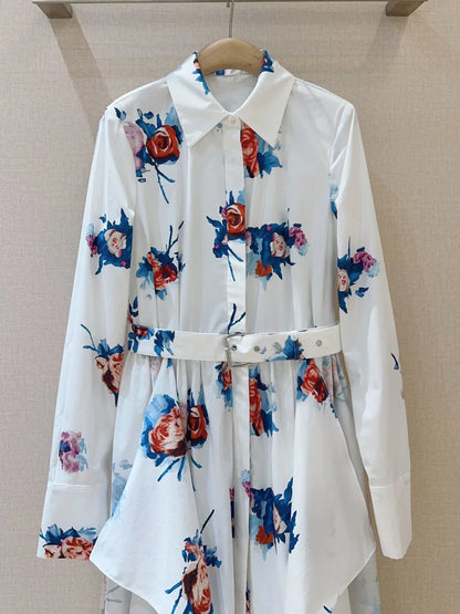 Classic Rose Print Dress