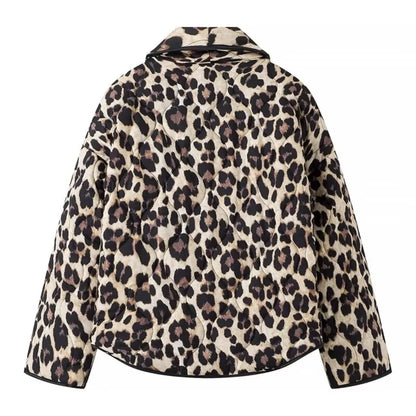 Leopard Quilted Coat