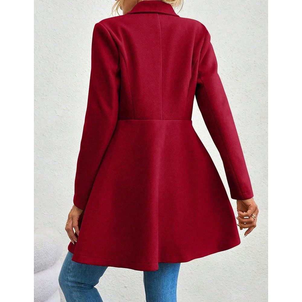 Women's Winter Lapel Button-Up Coat
