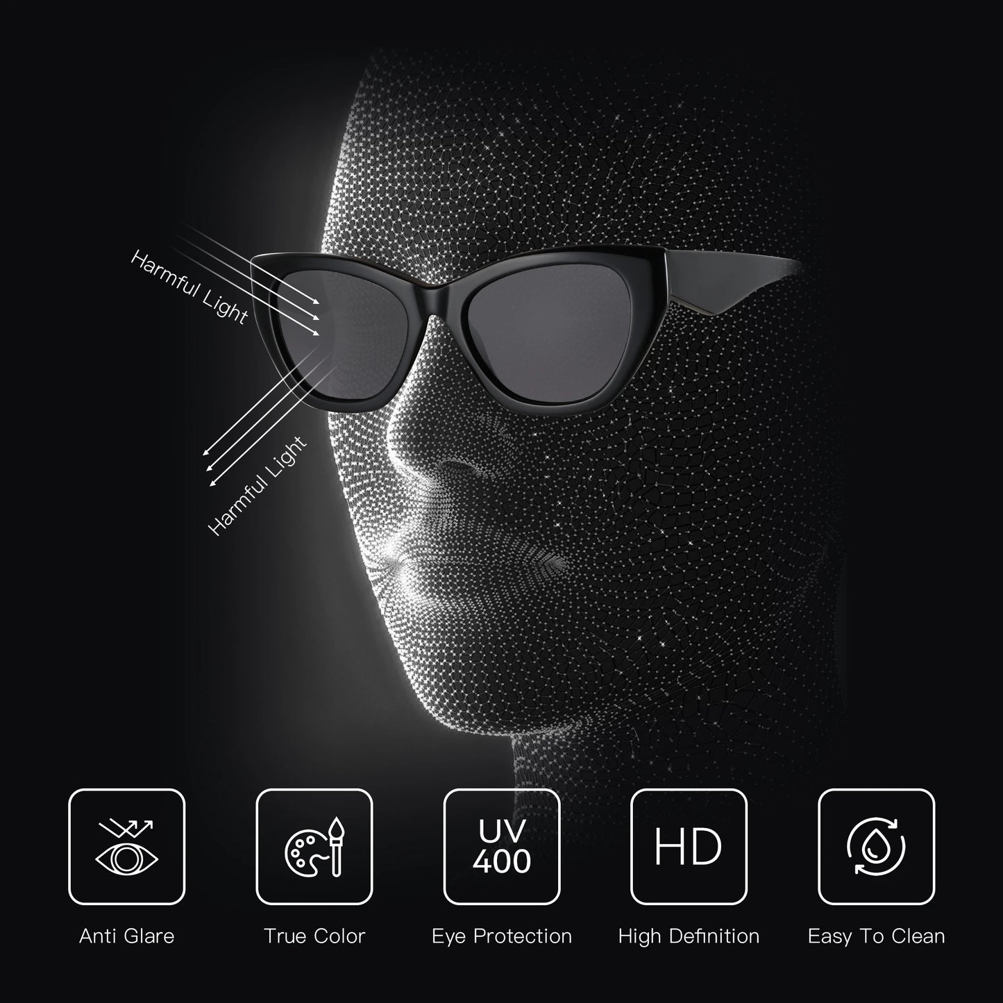 Women's Fashion Butterfly Polarized Sunglasses