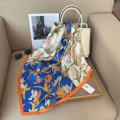 Luxury Print Silk Square Scarf