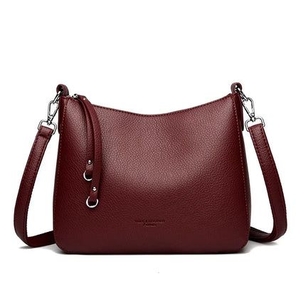 Soft Leather Shoulder Crossbody Bag