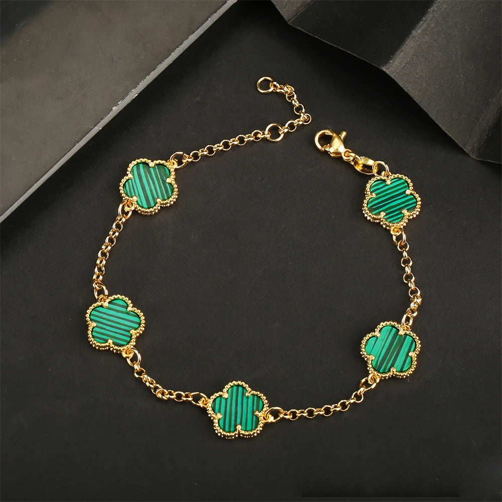 Five Leaf Flower Bracelet