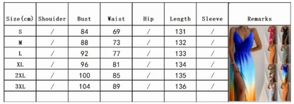 Gradient V-Neck Maxi Dress